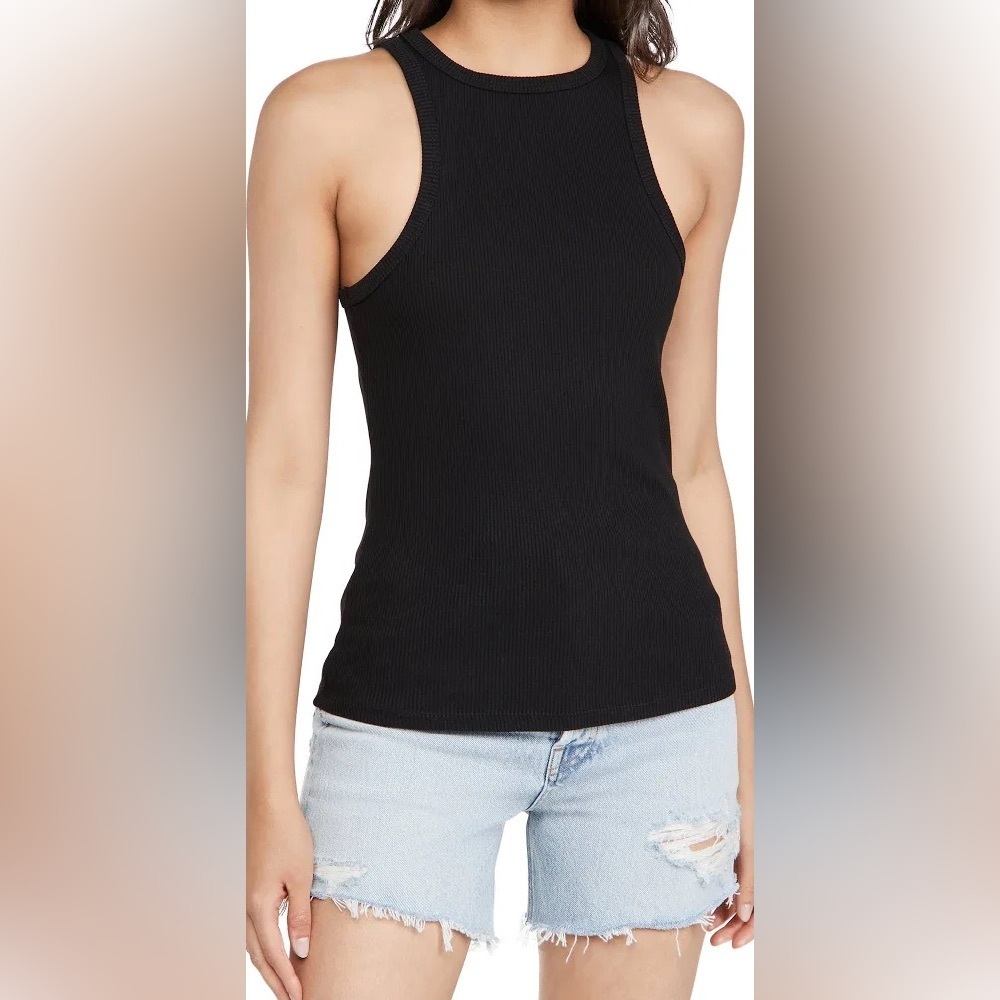 Agolde Women's Rib Tank in Black (12)